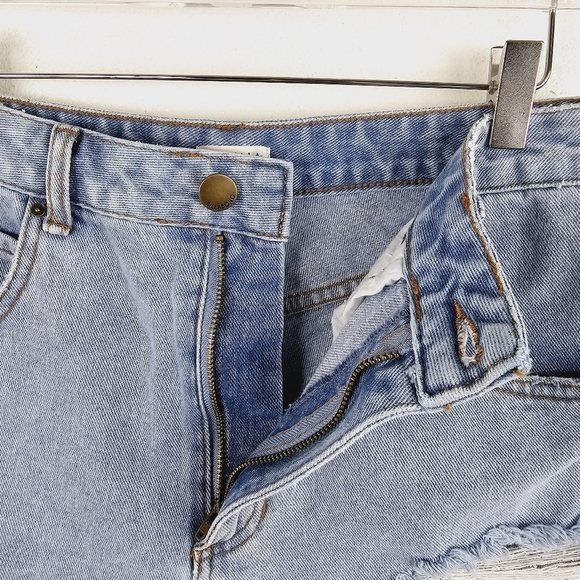 Billabong Distressed High Rise Denim Jean Shorts, size 30 - Picture 7 of 10